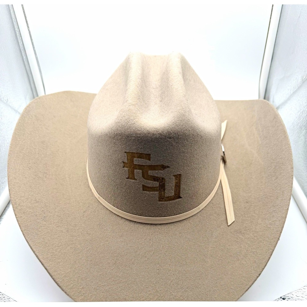 Seager Company Stone Western FSU Cowboy Hat Size 7 1/2 4 in Brim Made in USA